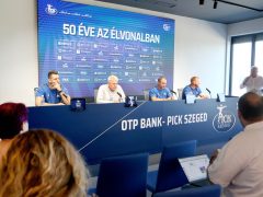 Szeged, OTP Bank Pick Szeged, kézilabda, csapat, idénynyitó, sajtótájékoztató, Pick Aréna