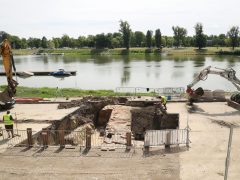 Szeged, Huszár Mátyás rakpart, rakpart, felújítás, régészek, ásatás