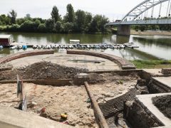 Szeged, Huszár Mátyás rakpart, rakpart, felújítás, régészek, ásatás