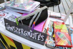 Szeged, Magyar Kétfarkú Kutya Párt, Dugonics tér, tanszergyűjtés, iskola, tanszer