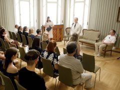 Szeged, 18 éves, Reök palota, Regionális Összművészeti Központ, átadták, felújított, Zöld szalon, kultura, kiállítás