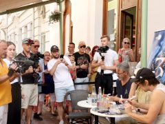 Szeged, Szegedi Szabadtéri Játékok, A 3 testőr, szereplők, dedikálás, Reök Cukrászda