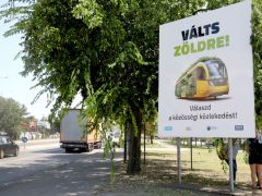 Szeged, önkormányzat, közösségi közlekedés, kampány, Nagy Sándor, Izabella-híd, plakát