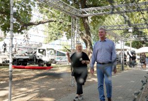 Szeged, SZIN, sajtóbejárás, Botka László, Kolonics Erika