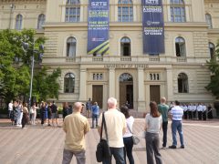 Szeged, Szent-Györgyi Albert, évforduló, megemlékezés, Rektori, egyetem, szobor