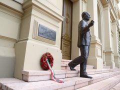 Szeged, Szent-Györgyi Albert, évforduló, megemlékezés, Rektori, egyetem, szobor