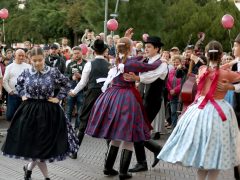 Szeged, Dóm tér, ősz, bor, Borfesztivál, Bor tér, felvonulás, borrendek, néptánc