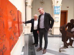 Szeged, átadás, megújult, Oroszlán utca, régészeti leletek, KÉSZ, acélszobrok, kiállítás, Varga Mihály, Botka László