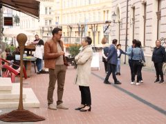 Szeged, átadás, megújult, Oroszlán utca, régészeti leletek, KÉSZ, acélszobrok, kiállítás, Varga Mihály, Botka László