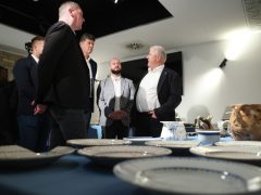 Szeged, átadás, megújult, Oroszlán utca, régészeti leletek, KÉSZ, acélszobrok, kiállítás, Varga Mihály, Botka László