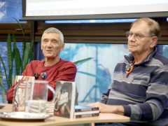 Szeged, Pavlovits Miklós, Bátyi Zoltán, író, könyvbemutató, Somogyi könyvtár