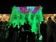 Szeged, fényfestés, Rektori Hivatal , Őszi Kulturális Fesztivál