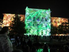 Szeged, fényfestés, Rektori Hivatal , Őszi Kulturális Fesztivál