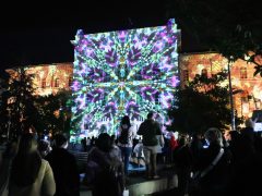 Szeged, fényfestés, Rektori Hivatal , Őszi Kulturális Fesztivál