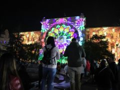 Szeged, fényfestés, Rektori Hivatal , Őszi Kulturális Fesztivál