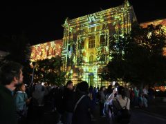 Szeged, fényfestés, Rektori Hivatal , Őszi Kulturális Fesztivál