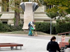 Szeged, őszi takarítás, terep rendezés belváros