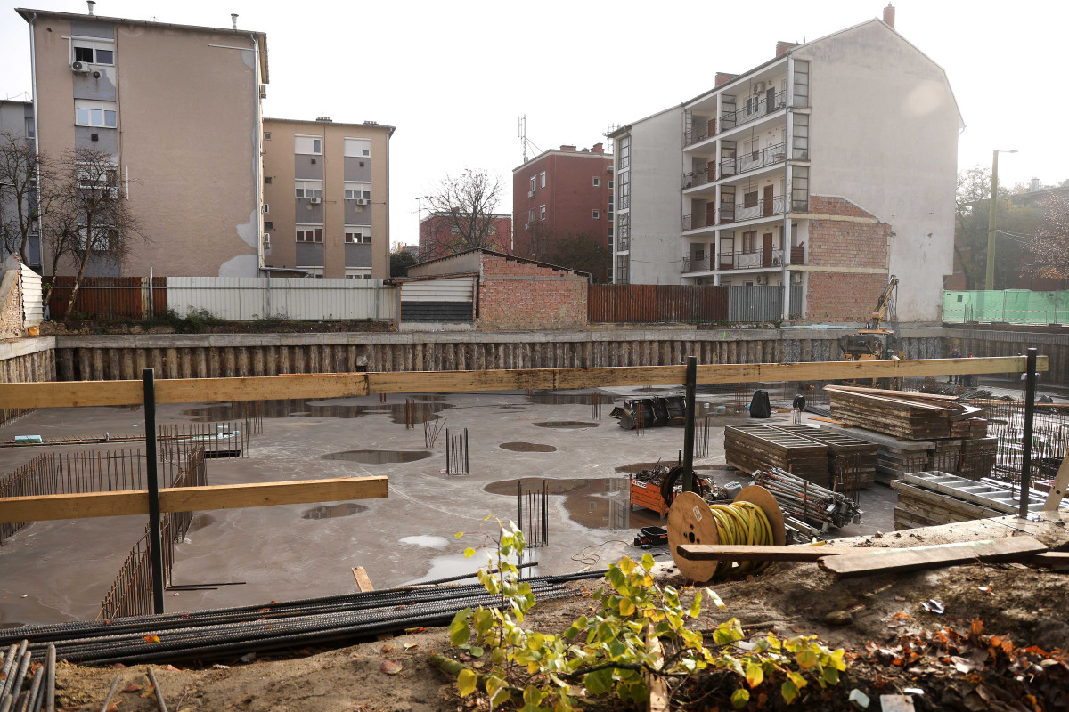 Szeged, építkezés, Brüsszeli körút, Sándor utca
