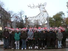Szeged, megnyílt, Szegedi Karácsonyi Hetek, karácsony, fények, szarvas, gólyalábasok, Dóm tér