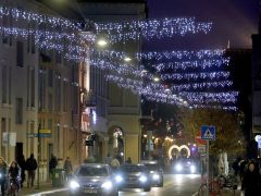 Szeged, belváros, ünnepi fény, karácsonyi fény