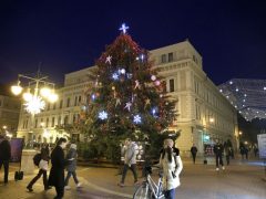 Szeged, belváros, ünnepi fény, karácsonyi fény