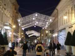 Szeged, belváros, ünnepi fény, karácsonyi fény