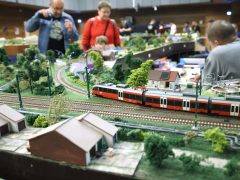 Szeged, Vasútmodell, kiállítás, Agóra, vonat