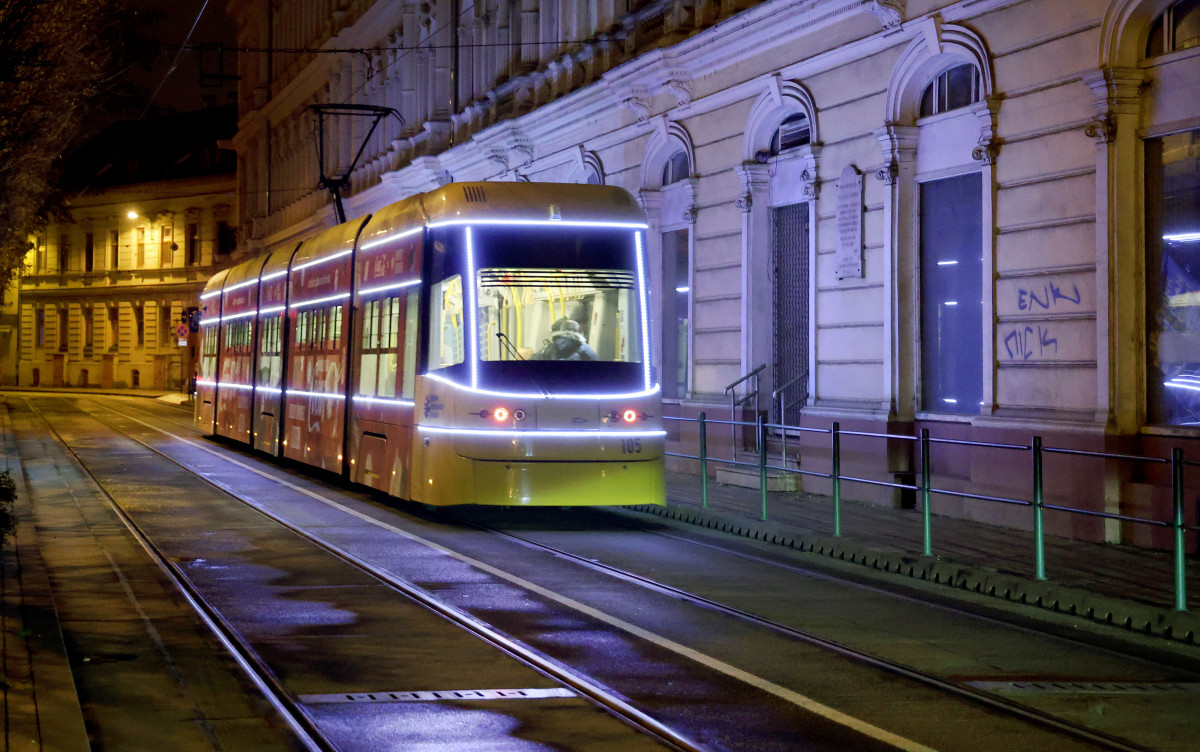 Szeged, fényvillamos, villamos, közlekedés, Kelemen utca