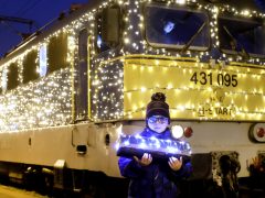 Szeged, Fény Szili, fényvonat, MÁV, mozdony