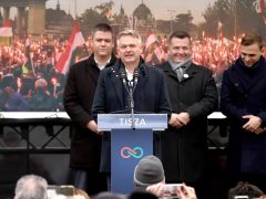 Szeged, Magyar Péter, Tisza Párt, Tisza, Út a Győzelembe, országjárás Széchenyi tér, Gajda Attila