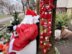 Szeged, karácsonyi dekoráció, karácsony, Mikulás, Kereszttöltés utca