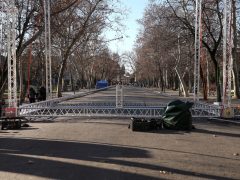 Szeged, építik, színpad, szilveszter, Széchenyi tér