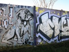 Szeged, graffiti, töltés