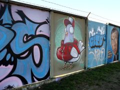 Szeged, graffiti, töltés