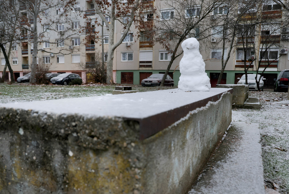 Szeged, havazás, január, tél, időjárás