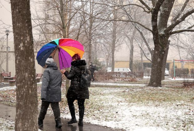 Szeged, havazás, január, tél, hó, időjárás