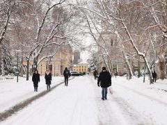 Szeged, havazás, hó, január, tél, időjárás