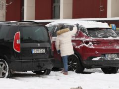 Szeged, havazás, hó, január, tél, időjárás