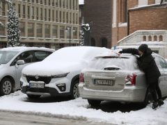 Szeged, havazás, hó, január, tél, időjárás