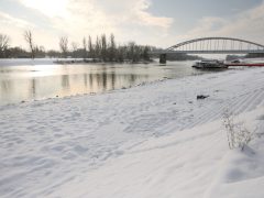 Szeged, havazás, hó, január, tél, időjárás, Tisza