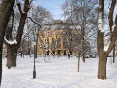 Szeged, havazás, hó, január, tél, időjárás, Stefánia, Szegedi Nemzeti Színház