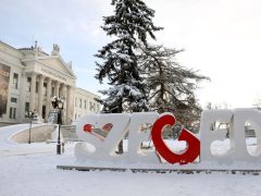 Szeged, havazás, hó, január, tél, időjárás, Móra Ferenc Múzeum, múzeum