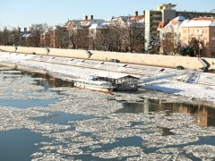 Szeged, jégzajlás, jég, Tisza, január, tél, időjárás, fagy, folyó