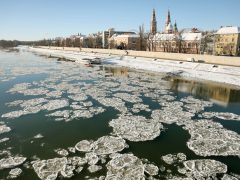 Szeged, jégzajlás, jég, Tisza, január, tél, időjárás, fagy, folyó