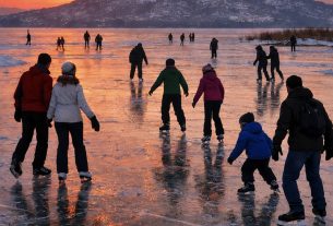 A déli parton már biztonságos a Balaton jege. Fotó: Csodálatos Balaton hivatalos Facebook-oldala