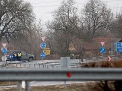 Röszke, szerb határ, teherforgalmi blokád, blokád, kamion, kamion blokád, határ zárva, röszkei határátkelő, határ, teherforgalom, rendőrök, terelés