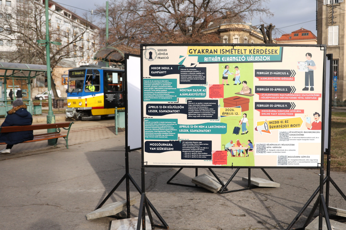 Szeged, választás, plakát, Aradi vértanúk tere