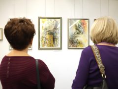 Szeged, Szabó András, képzőművész, festő, kiállítás, megnyitó, Somogyi könyvtár