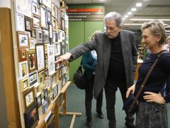 Szeged, Szabó András, képzőművész, festő, kiállítás, megnyitó, Somogyi könyvtár