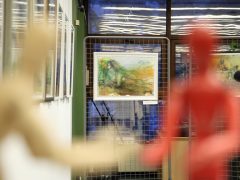 Szeged, Szabó András, képzőművész, festő, kiállítás, megnyitó, Somogyi könyvtár